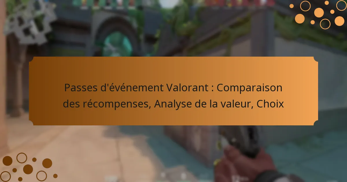 Passes d’événement Valorant : Comparaison des récompenses, Analyse de la valeur, Choix