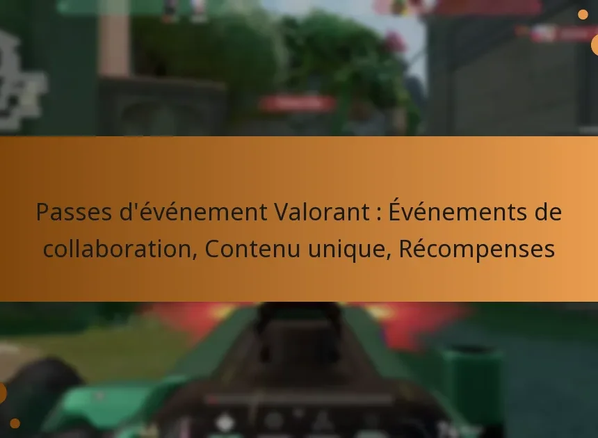 Passes d’événement Valorant : Événements de collaboration, Contenu unique, Récompenses