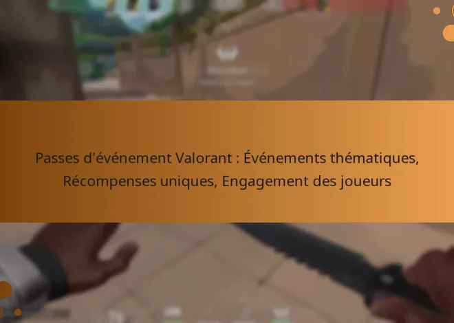 Passes d’événement Valorant : Événements thématiques, Récompenses uniques, Engagement des joueurs