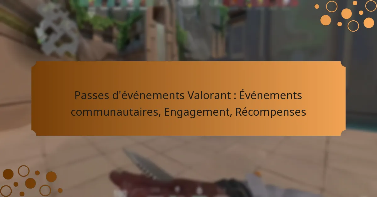 Passes d’événements Valorant : Événements communautaires, Engagement, Récompenses